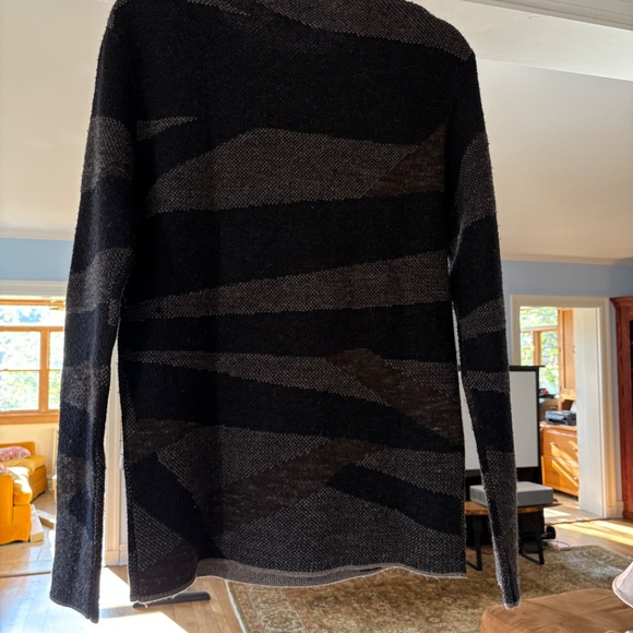 Billy Reid Wool Black Gray Sweater Medium - Picture 2 of 2